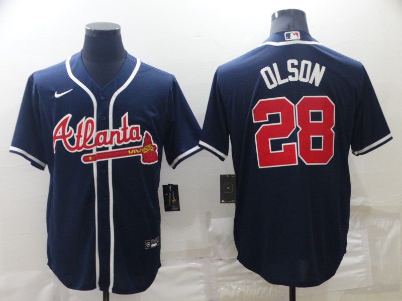 Men Atlanta Braves #28 Olson Blue Game Nike 2022 MLB Jerseys->atlanta braves->MLB Jersey